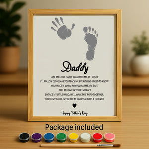 Personalized DIY Poem Frame for Dad, Father's Day Handprint Footprint Frame, Special Gift for Dad, Gift for Husband 682269