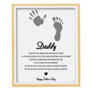Personalized DIY Poem Frame for Dad, Father's Day Handprint Footprint Frame, Special Gift for Dad, Gift for Husband 682269