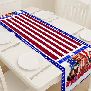Beer BBQ Freedom Patriotic Table Runner, Trump 4th of July Table Runner for Kitchen 682331 - GOP