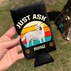 Personalized Dog Photo Best Dog Mom Ever Can Cooler | Custom Dog Name Can Cover | Can Sleeve For Drink 682378