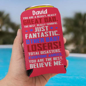 Personalized Best Dad Ever Can Cooler | Custom Funny Trump Father’s Day Gift from Son Daughter | MAGA Papa Gift Idea 682390 - GOP