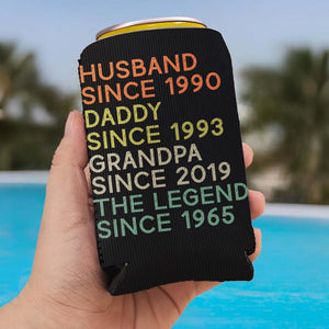 Personalized Text and Title Can Cooler | Custom Title and Date Can Holder | Gift for Family | Father's Day Gift 682471