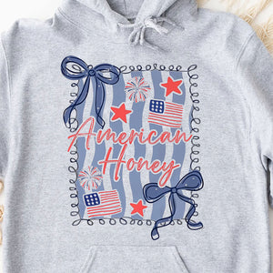 American Honey Coquette Shirt | Preppy 4th Of July T-Shirt | Vintage USA Shirt | Land Of The Free Tee | Independence Day Shirt 682472