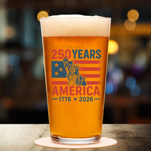 250 Years USA 1776-2026 Glass | Happy 250th Birthday USA Glass | America 250th Anniversary | Independence Day Whiskey Glass Beer Glass 682492
