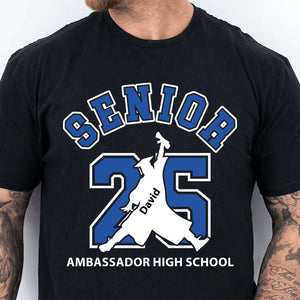 Custom Senior 25 Shirt, Personalized Custom Name Graduation Shirt, Graduation 2025 Gift Shirt Dark 682630