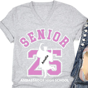 Custom Senior 25 Shirt, Personalized Custom Name Graduation Shirt, Graduation 2025 Gift Shirt Dark 682630