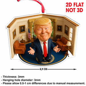 President Trump Oval Office 2D Acrylic Ornament, MAGA Ornament, Perfect for Car & Christmas Tree Decor 682658 - GOP