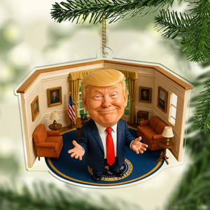 President Trump Oval Office 2D Acrylic Ornament, MAGA Ornament, Perfect for Car & Christmas Tree Decor 682658 - GOP