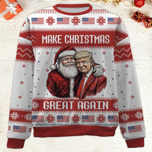 Santa's Favorite President Ugly Sweater, Funny Trump Santa Christmas All-Over-Printed Sweatshirt, Republican Gift 682804- GOP