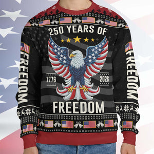 250 Years Anniversary USA Ugly Sweater, 250 Years Anniversary Christmas All-Over-Printed Sweatshirt 682812
