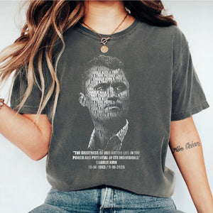 Charlie Kirk Memorial Comfort Colors Shirt | RIP Charlie Kirk Comfort Colors Shirt | A True Patriot Charlie Kirk Tee | America Freedom 682830