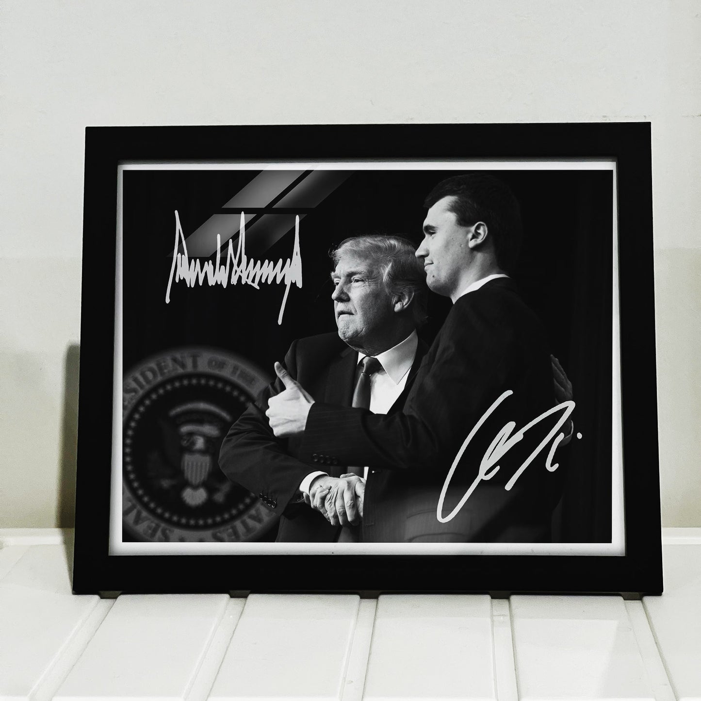 Charlie Kirk Autographed Signed Picture Frame | Donald Trump MAGA Free Speech Signature Frame | Political Picture Frame 682869