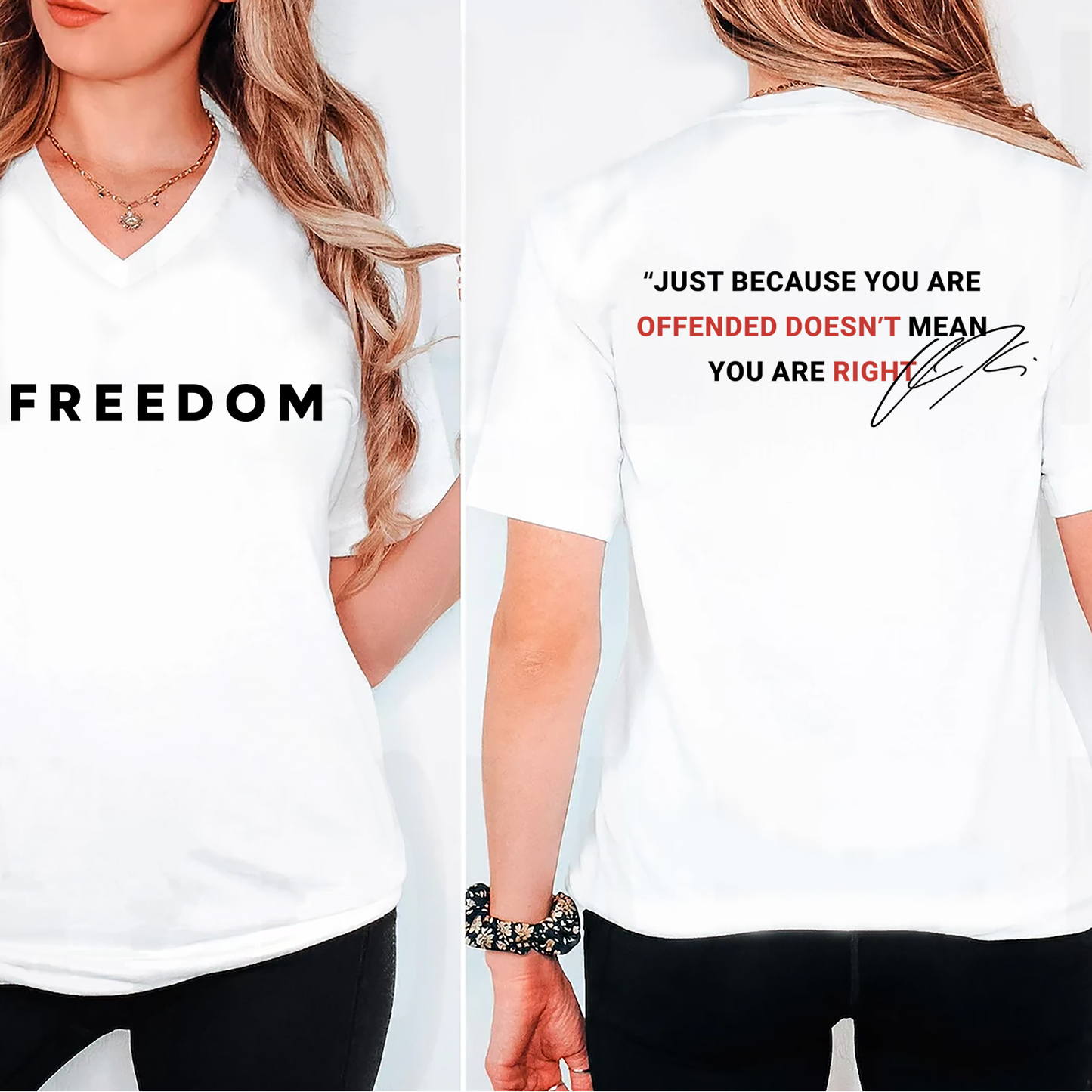 Freedom Charlie Kirk Shirt | Rest In Peace Charlie Kirk Hoodie | Justice for Charlie Kirk Memorial Front & Back Shirt 683022