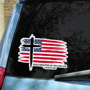 Freedom Car Decal | Prayers Up for Charlie Kirk Decal | Justice For Charlie Kirk Sticker 683116