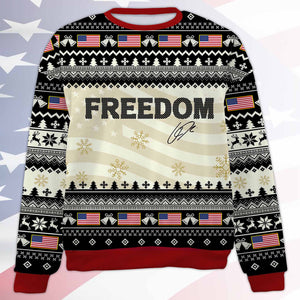 Freedom Charlie Kirk Ugly Sweater, Charlie Kirk Christmas All-Over-Printed Sweatshirt 683175