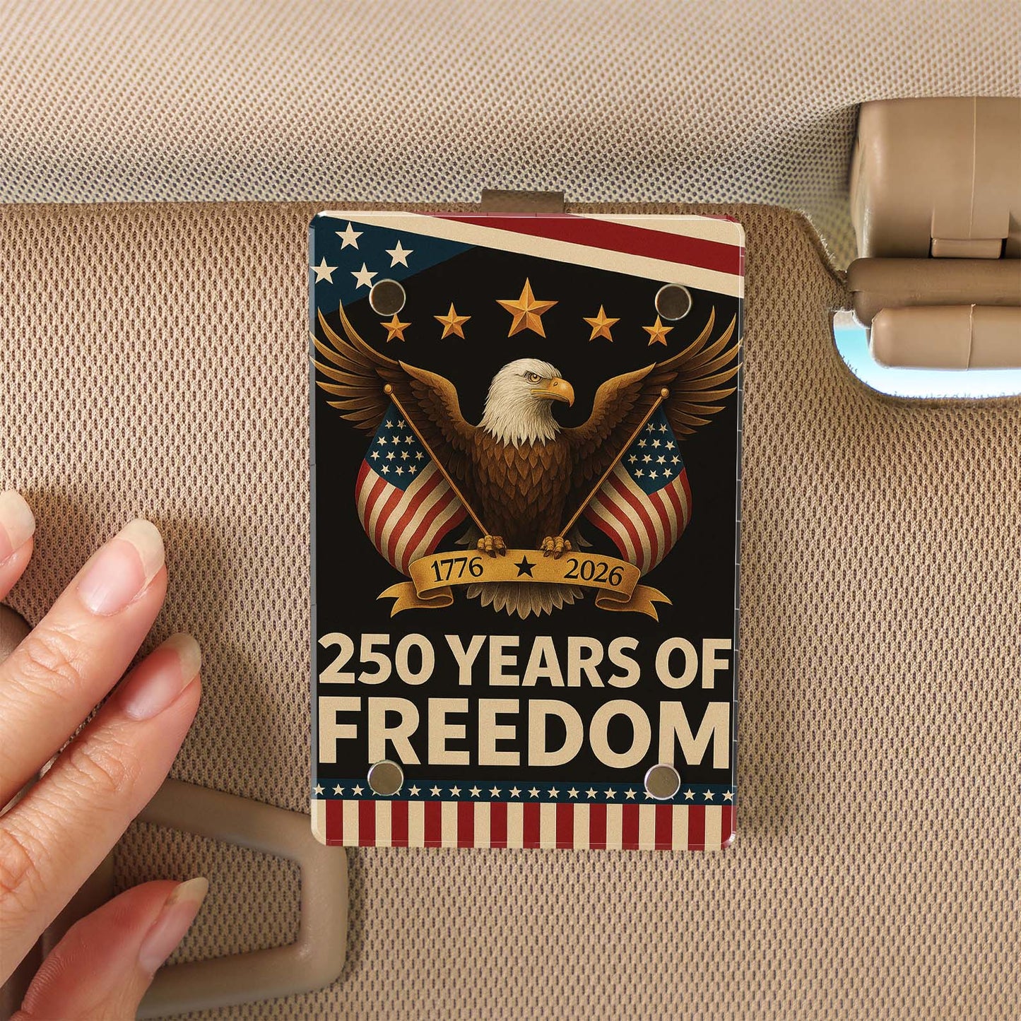 250 Years of Freedom Car Visor Clip | 250th America Anniversary | Car Photo Frame 683268