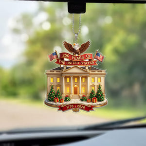250 Years of America Car Ornament | 250th Anniversary 1776-2026 Ornament | Patriotic 4th of July Ornament 683277