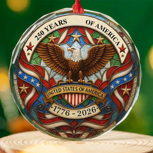 250 Years of America Glass Ornament | 250th Anniversary Ornament | Celebrate 250th Years United States of America Ornament 683328
