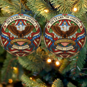 250 Years of America Acrylic Ornament | 250th Anniversary Ornament | Patriotic 4th of July 1776 - 2026 Christmas Ornament 683328