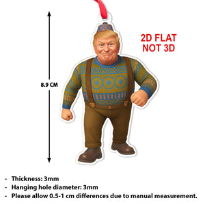Donald Trump Acrylic Ornament, Oaken Frozen Christmas Ornament, Perfect for Car & Christmas Tree Decor 683395 - GOP