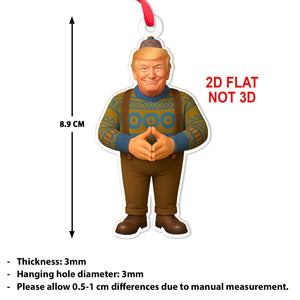 President Donald Trump Acrylic Ornament, Oaken Frozen Christmas Ornament 683397 - GOP