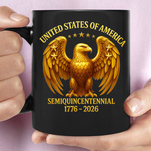 250 Years Anniversary Mug | 250 Years of Freedom 1776–2026 Black Mug 683422