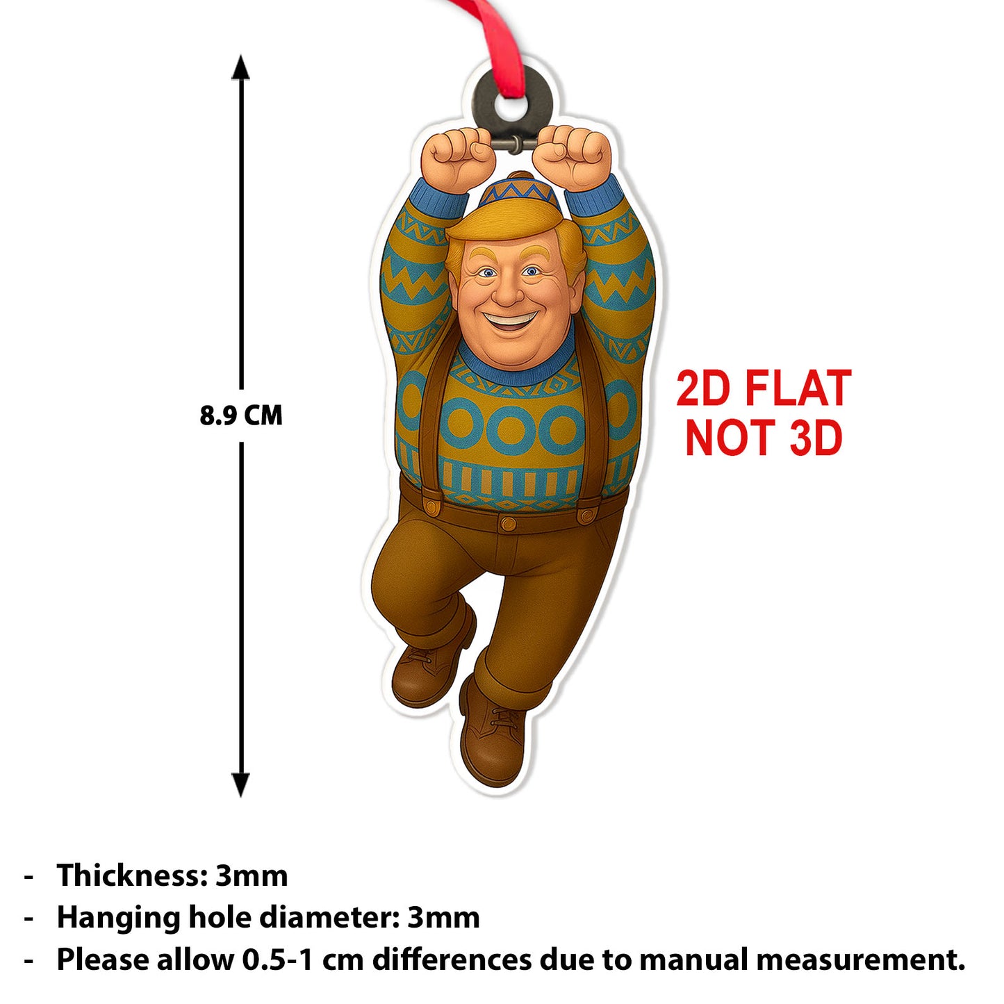 Donald Trump Acrylic Ornament, Oaken Frozen Christmas Ornament, Trump Won Ornament 683436 - GOP