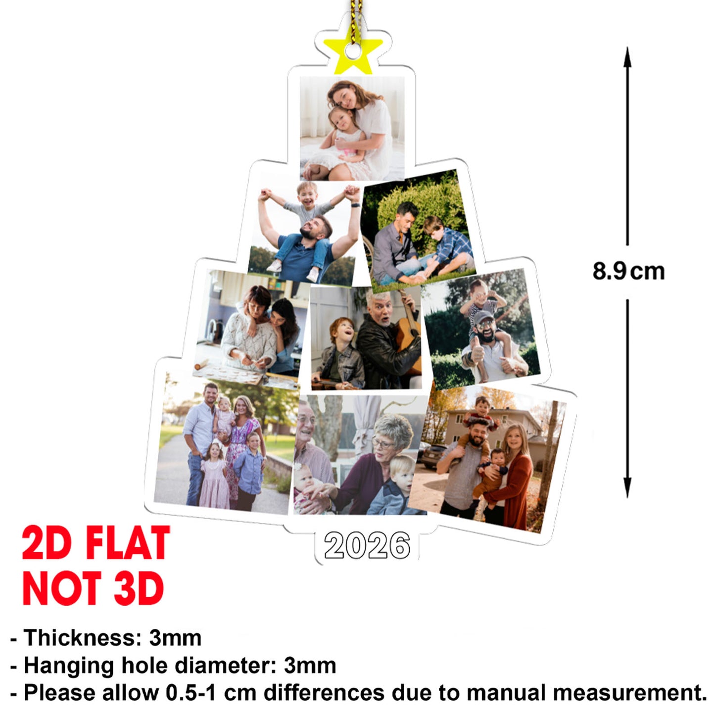 Custom Family Photo Tree Acrylic Ornament 2025 | Personalized Family Ornament | Gift For Christmas 683454