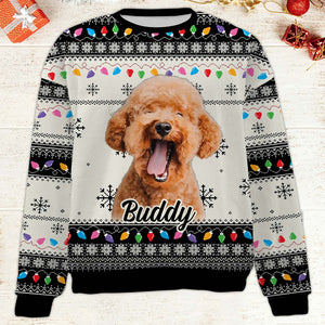 Custom Photo Ugly Sweater, Funny Photo Christmas All-Over-Printed Sweatshirt, Gift For Dog Lovers Cat Lovers 683466