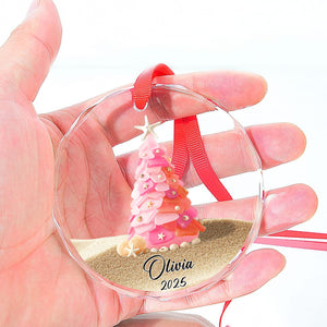 Personalized Name Glass Ornament | Custom Name and Year Christmas Ornament Gift 683475