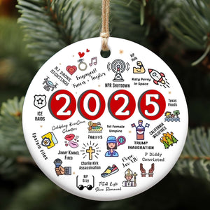 2025 Christmas Ornament | Funny 2025 Year in Review Ornament | Year to Remember Commemorative Ornament 683476