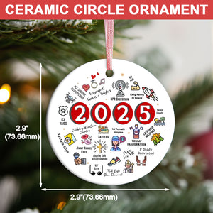 2025 Christmas Ornament | Funny 2025 Year in Review Ornament | Year to Remember Commemorative Ornament 683476