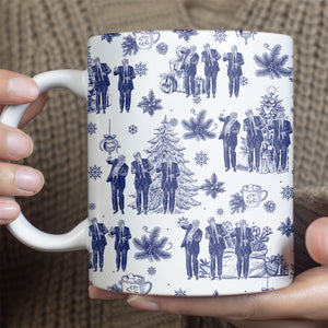 Funny Trump Dancing Toile De Jouy Mug, President Donald Trump Full Wrap White Mug, Republican Gift 683511 - GOP