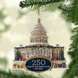 250 Years Anniversary Acrylic Ornament | 250 Years United States of America | Patriotic 1776–2026 Christmas Ornament 683532