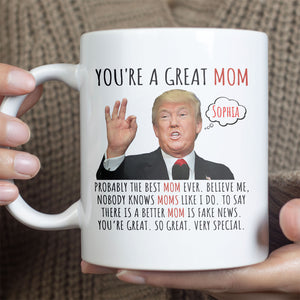 Personalized Name and Title You Are Great Mug, President Donald Trump White Mug, Republican Gift 683551 - GOP