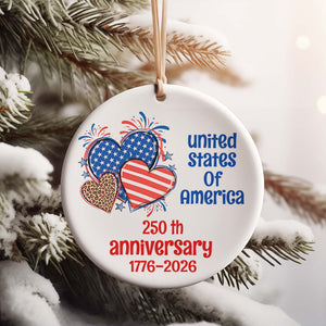 250th Anniversary of the United States Ornament | America 250 Patriotic Ceramic Ornament | Independence Day Gift 683586