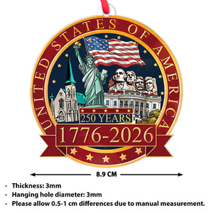 250 Years of America Ornament | America 250 Patriotic Christmas Tree Ornament | 250 Year Anniversary Independence Day Gift 683587