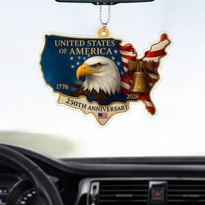 250 Years of America Car Ornament | 250th Anniversary 1776-2026 Ornament | Patriotic 4th of July Ornament 683611