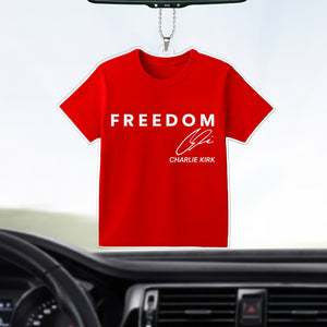 Freedom Charlie Kirk Car Ornament | Charlie Memorial Ornament | MAGA Christmas Ornament 683613