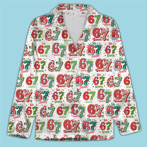 Christmas Six Seven Pajamas | Funny 6 7 Meme Pajamas | Trending Six Seven Christmas Pajamas 683652