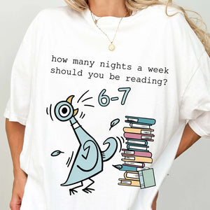 How Many Nights A Week Should You Be Reading 6-7 Shirt | Teacher Six Seven 67 Shirt | Funny 6 7 Meme Sweatshirt 683693