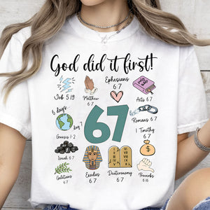 Christian 6 7 Meme Sweatshirt | God Did It First Christmas Shirt | Funny 6 7 Meme Sweatshirt | Six Seven Shirt 683694