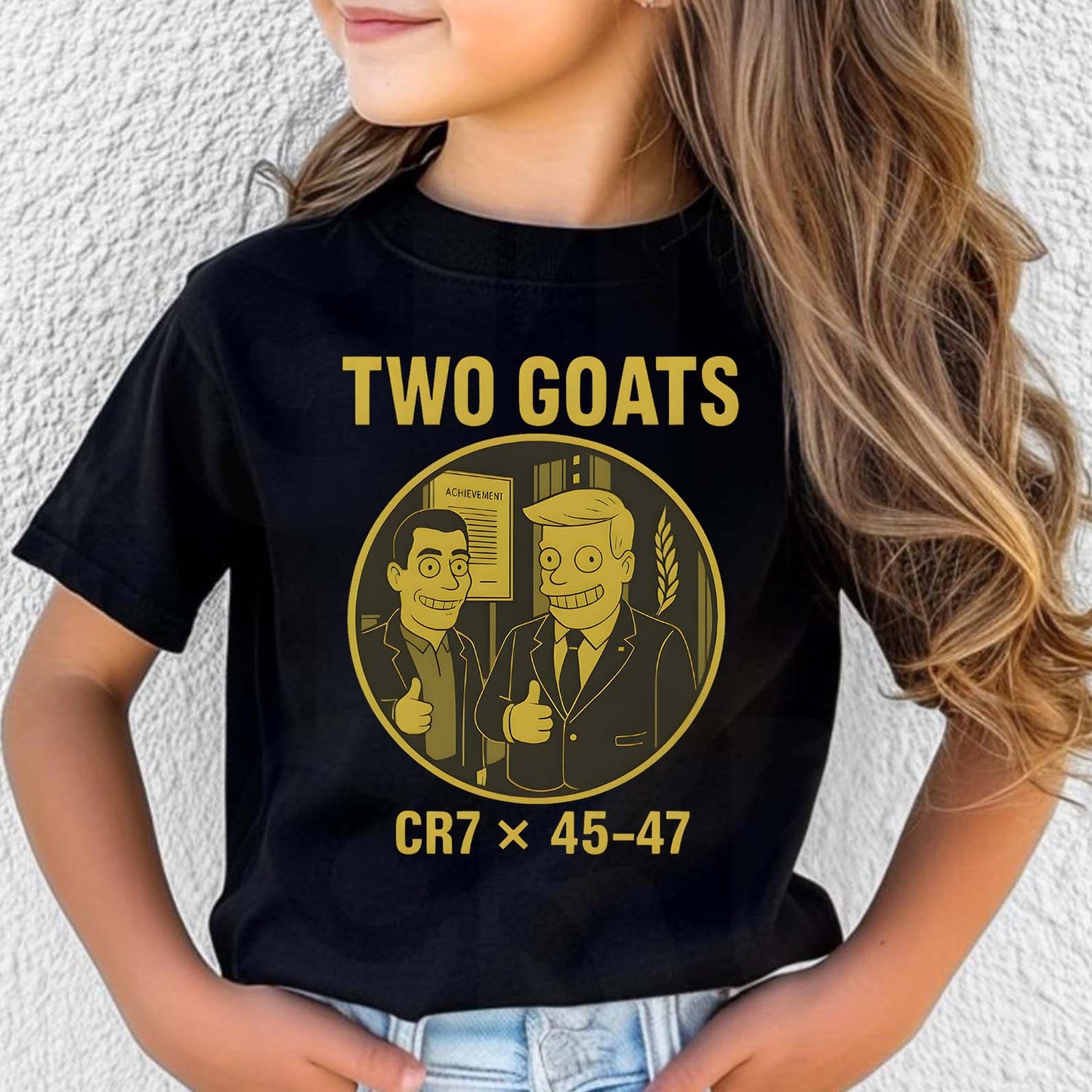 Two Goats CR7 x 45/47 Shirt | Funny Trump CR7 Meme Dark Shirt | Funny Trump Shirt 683742 - GOP