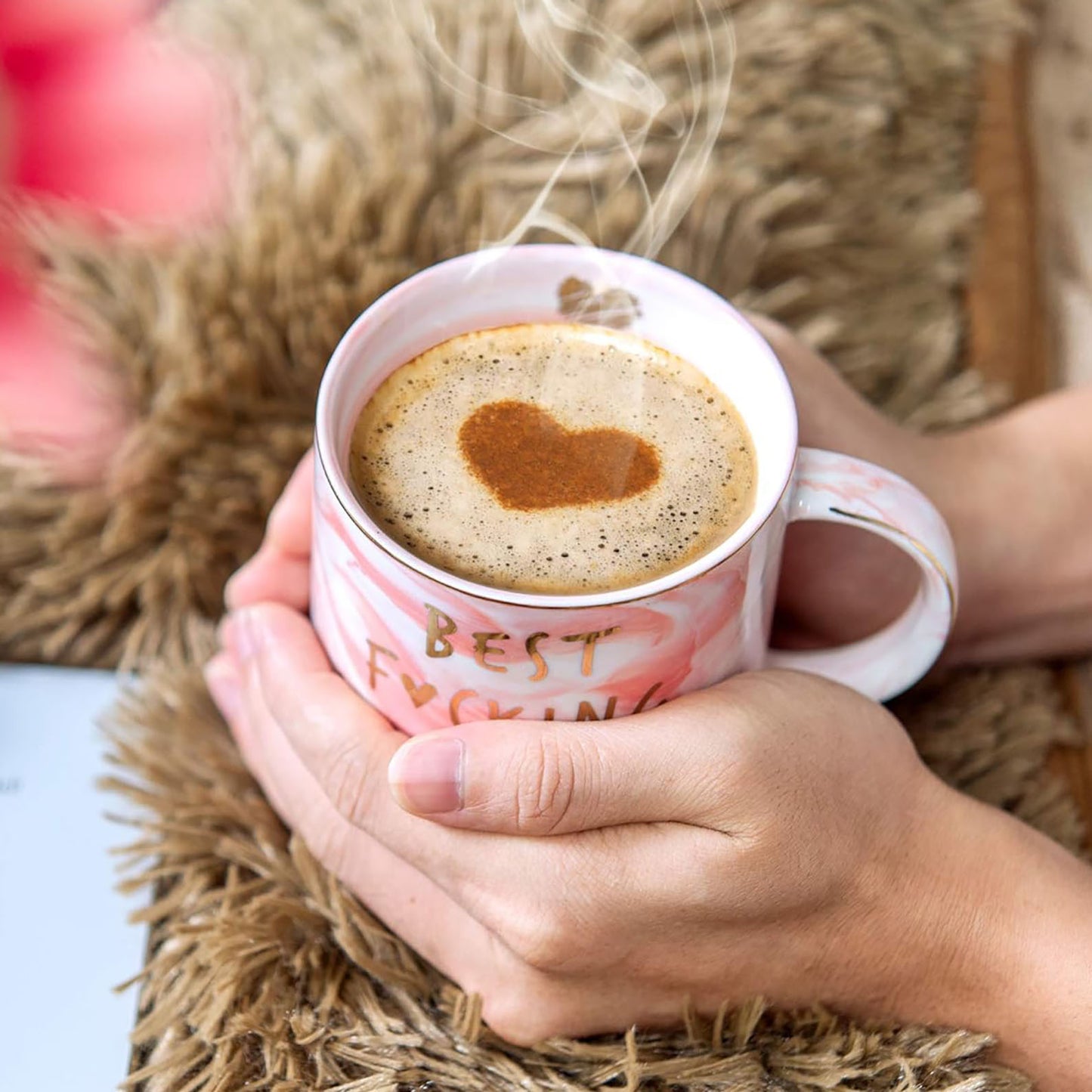 Best Girlfriend Ever Mug, Valentines Day Gift Pink Mug, Funny Birthday Valentines Gift For Her, For Family 683805