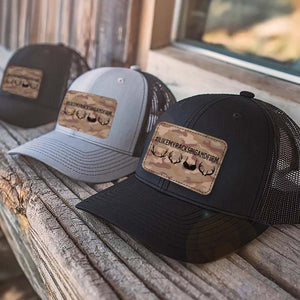 I Like My Racks Big and Firm Leather Patch Trucker Hat, Hunting Hat for Men, Valentine’s Day Gift 683831