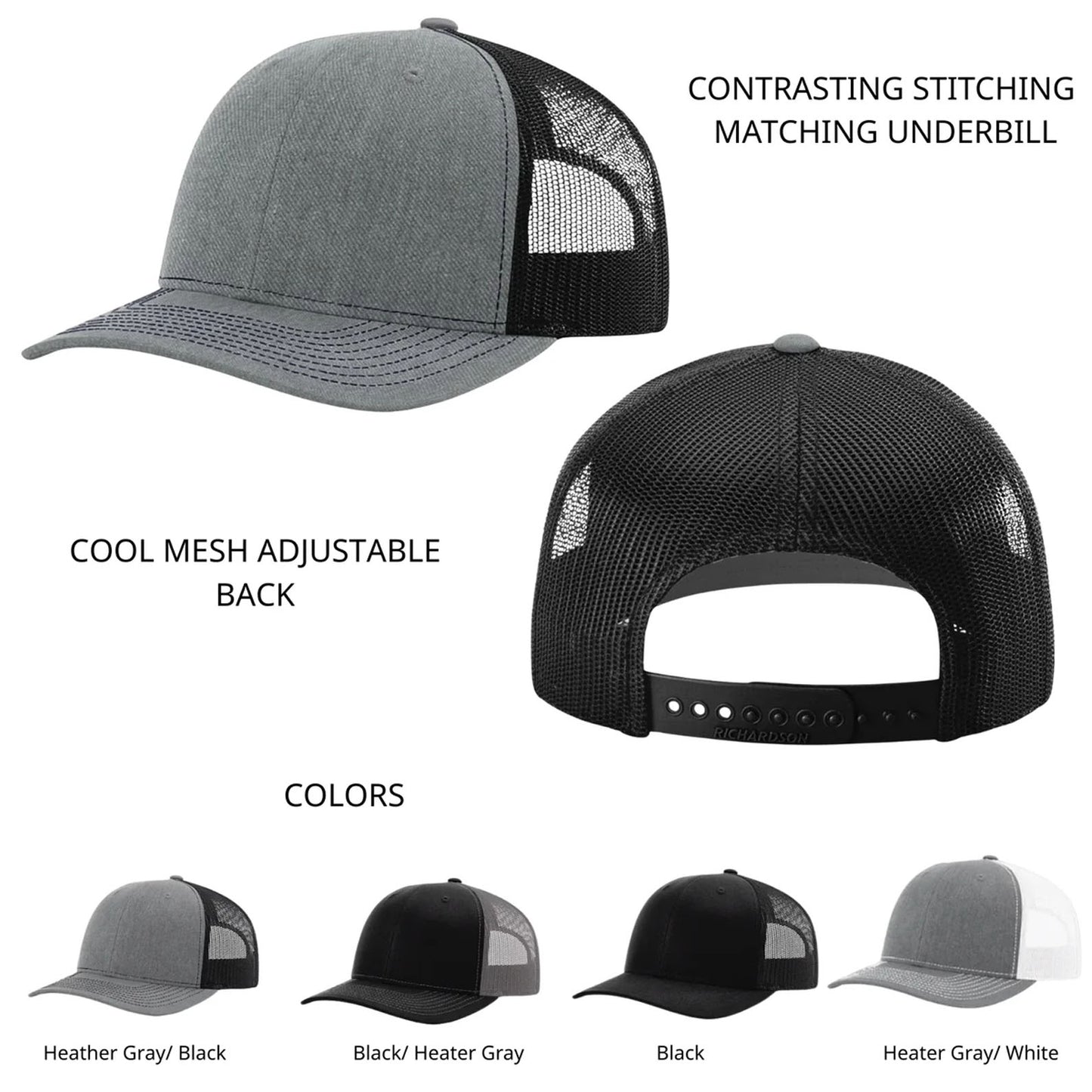 Personalized Fish Trucker Leather Patch Hat, Custom Name Cap, Father’s Day Gift, Birthday Gift for Him, Husband 683835