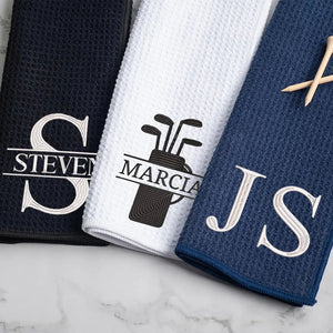 Embroidered Golf Towel, Golf Club Towel, Accessory for Dad Father Men Gifts and Women Golfers 683884