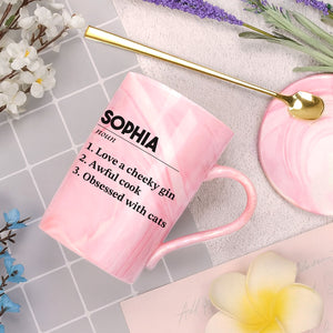 Personalized Name Mug | Funny Coffee Mug for Family | Gift for Pet Lovers Pink Ceramic Mug 683952