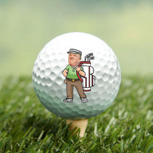 Funny Trump Face Golf Balls, Funny Golf Ball Gift For Men, Gift For Golf Lovers 683986