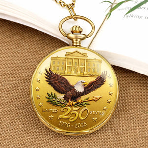 250 Years Anniversary 1776–2026 Pocket Watch, Patriotic 4th of July Pocket Watch 684027
